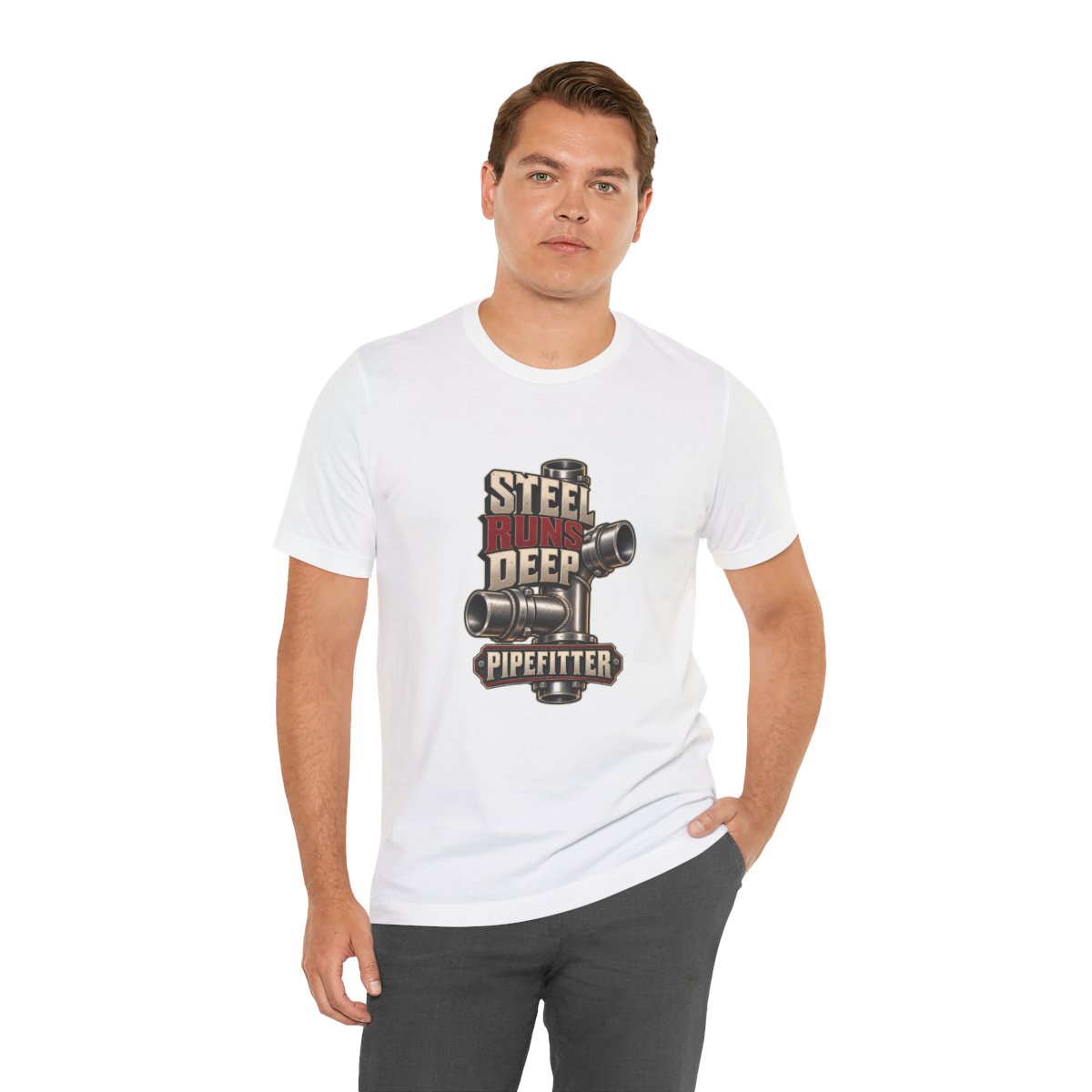 Steel Runs Deep Pipefitter Tee - Image 2